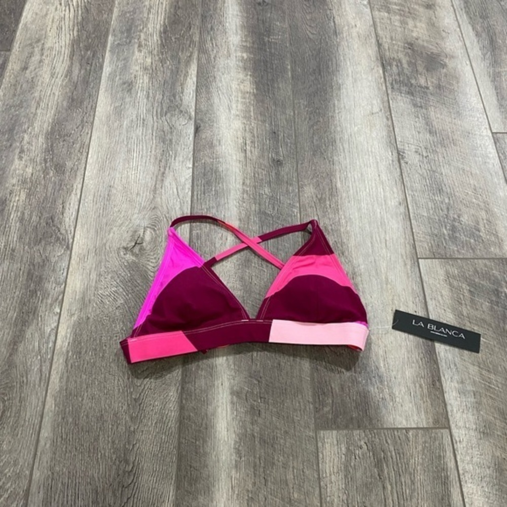 La Blanca Pink Color Block Bikini